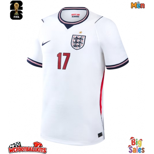 England Morgan Rogers #17 Replica Home Stadium Shirt World Cup 2026 Short Sleeve